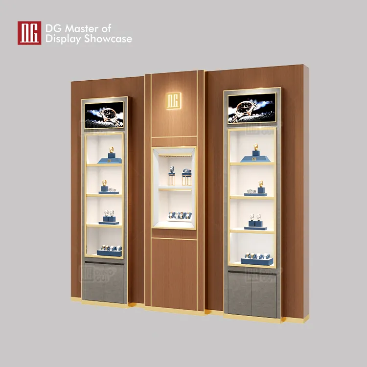 custom black showcase cabinet wholesale | DG Display Showcase 3