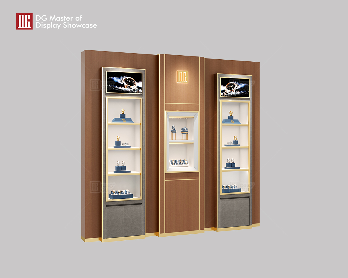 custom black showcase cabinet wholesale | DG Display Showcase 7