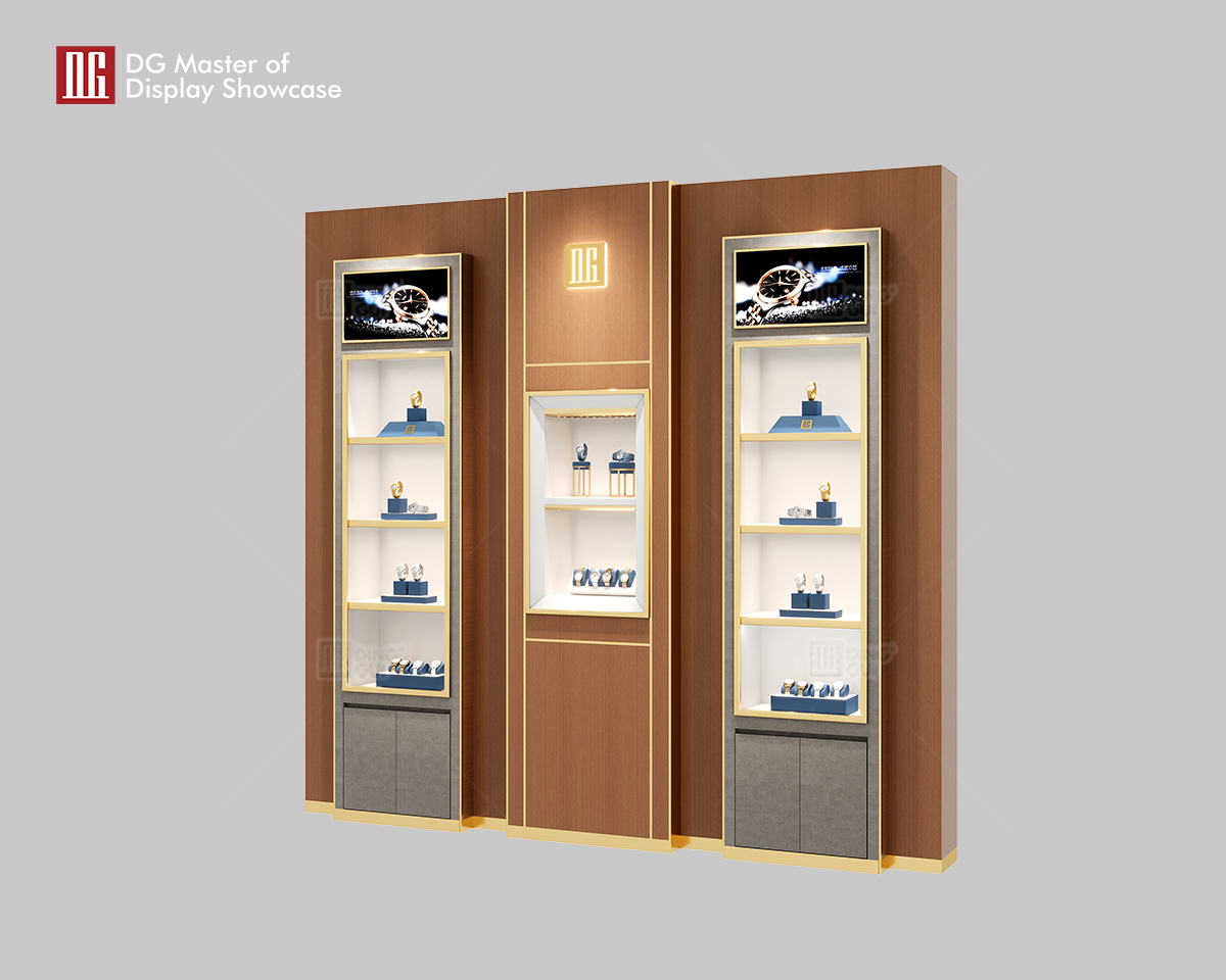custom black showcase cabinet wholesale | DG Display Showcase 8