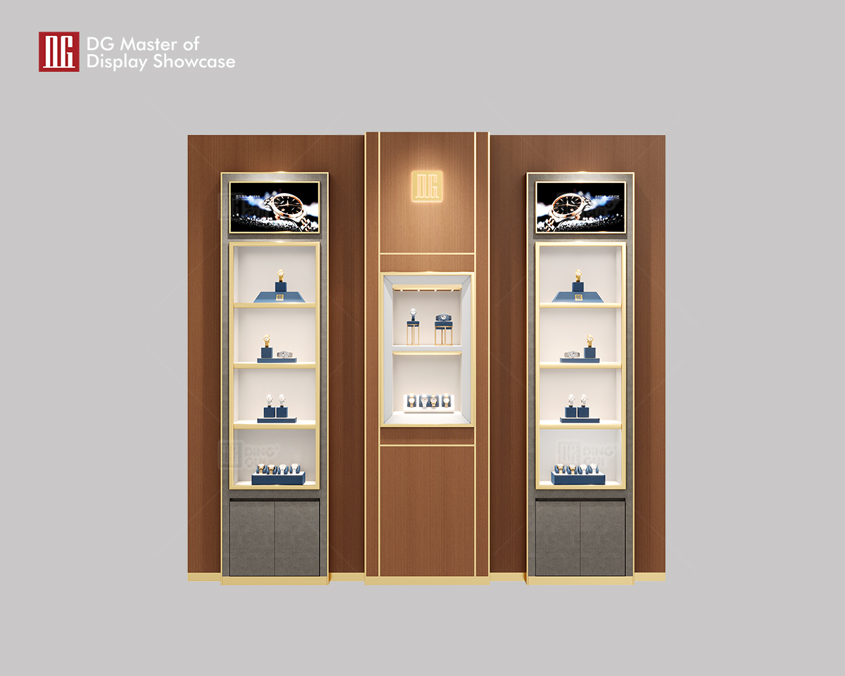 custom black showcase cabinet wholesale | DG Display Showcase 6