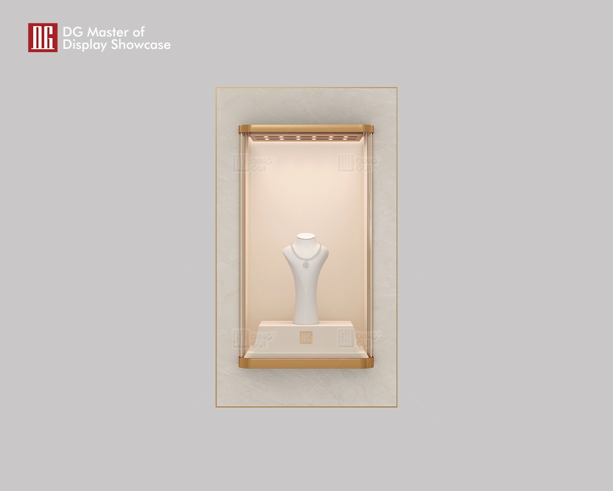Πολυτελής βιτρίνα τοίχου κοσμημάτων υψηλής ποιότητας για εξαιρετική επίδειξη κοσμημάτων 1
