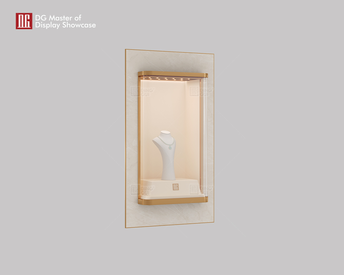 Πολυτελής βιτρίνα τοίχου κοσμημάτων υψηλής ποιότητας για εξαιρετική επίδειξη κοσμημάτων 7