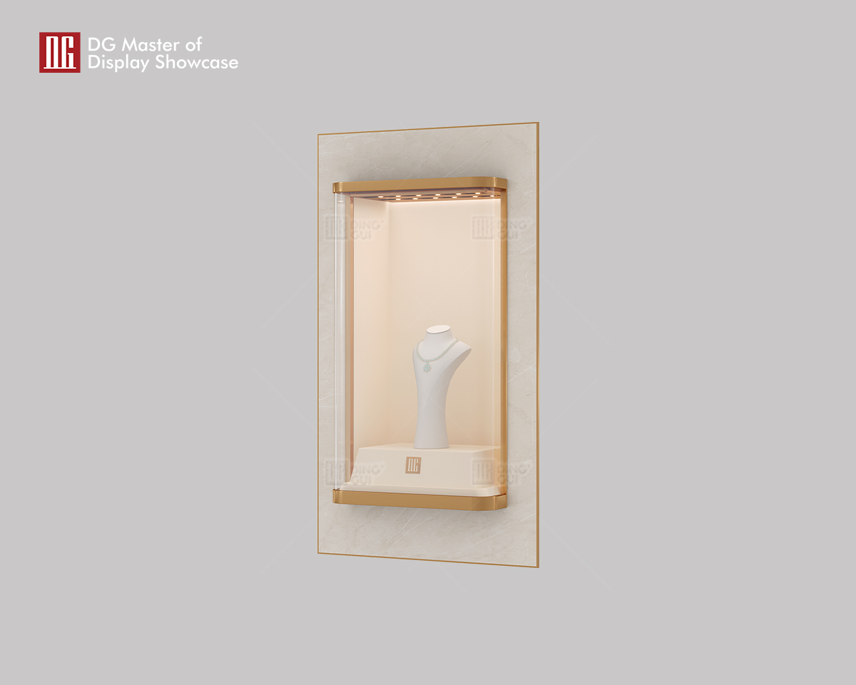 Πολυτελής βιτρίνα τοίχου κοσμημάτων υψηλής ποιότητας για εξαιρετική επίδειξη κοσμημάτων 8