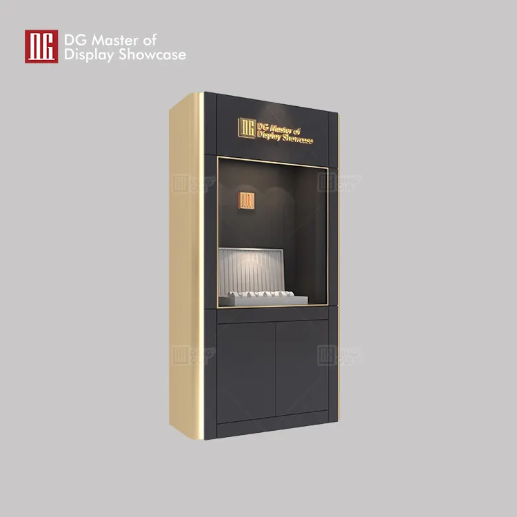 custom black wall display cabinet manufacturer | DG Display Showcase 2