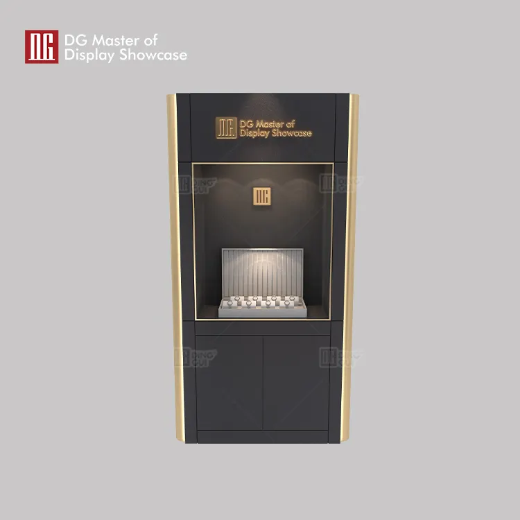custom black wall display cabinet manufacturer | DG Display Showcase 3