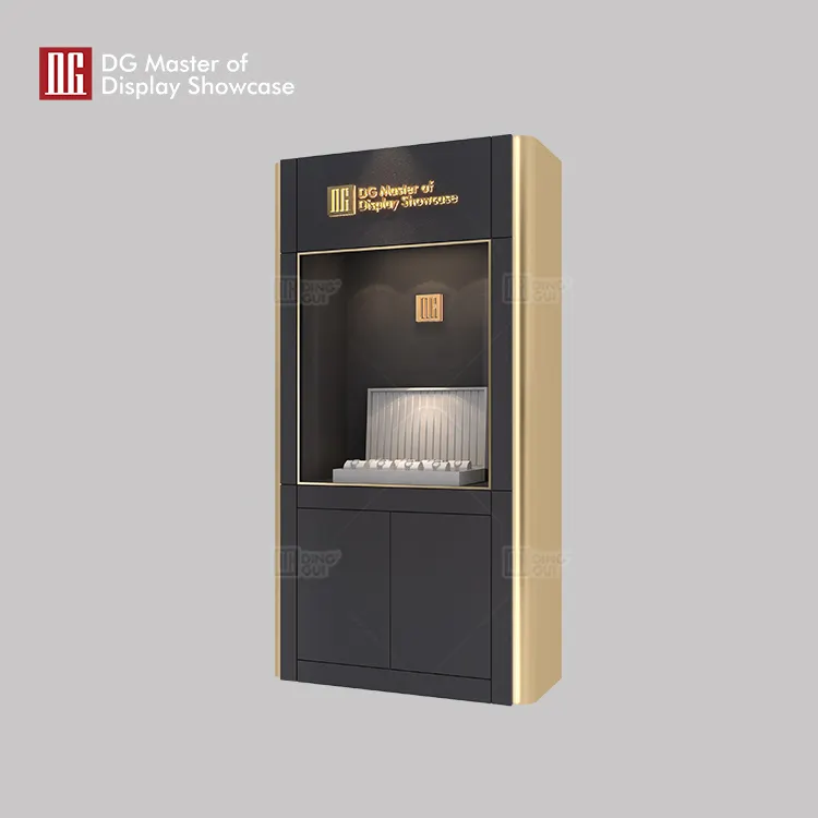 custom black wall display cabinet manufacturer | DG Display Showcase 4