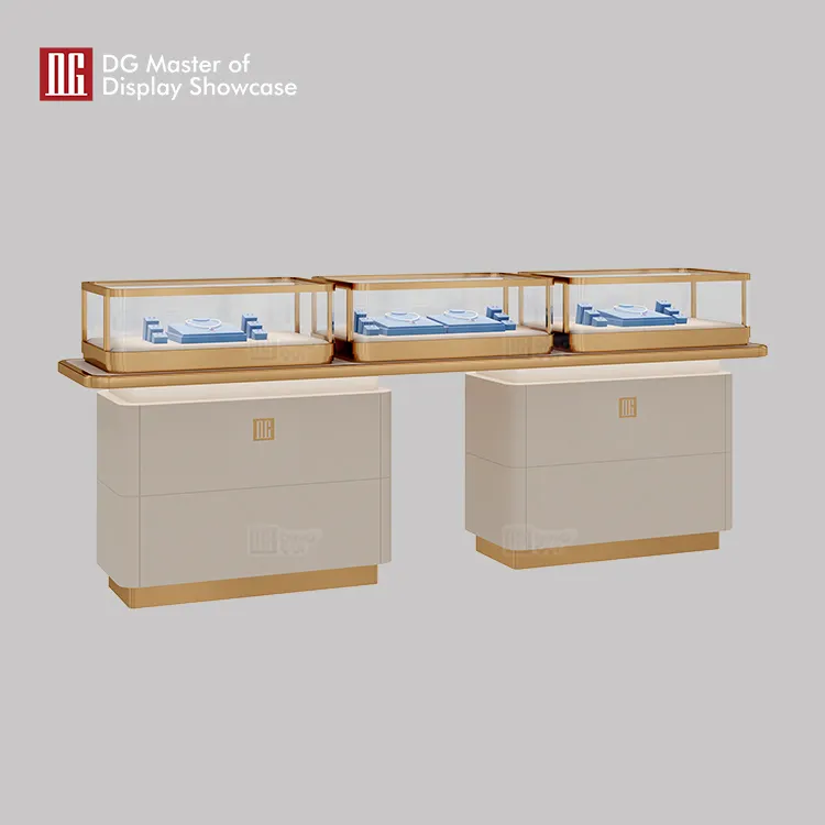 Custom front opening glass showcase wholesale Manufacturer | DG Display Showcase 2