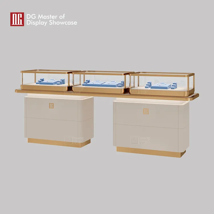 Custom front opening glass showcase wholesale Manufacturer | DG Display Showcase 3