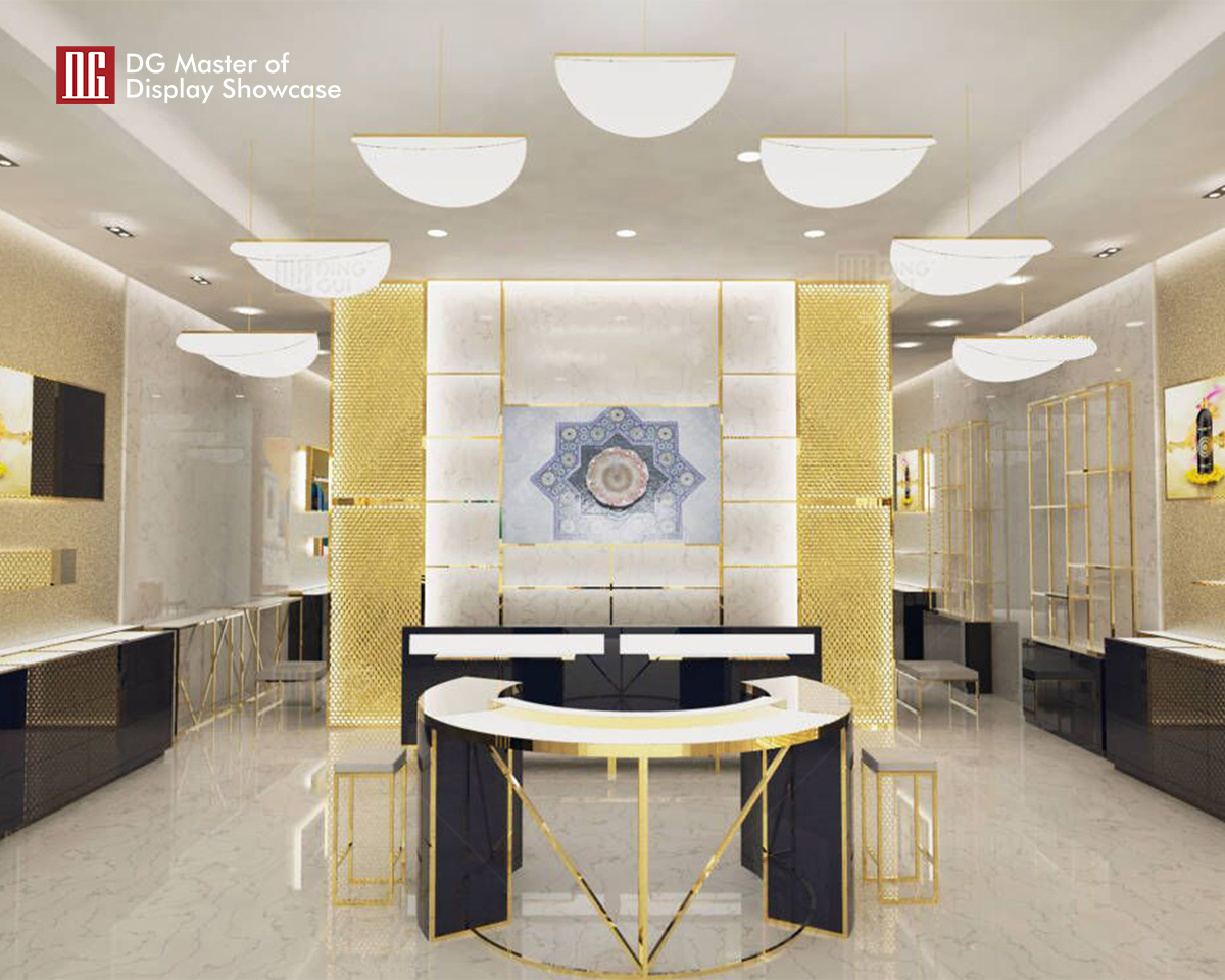 DG Display Showcase | high end Luxury Perfume Display Cabinet factory 7