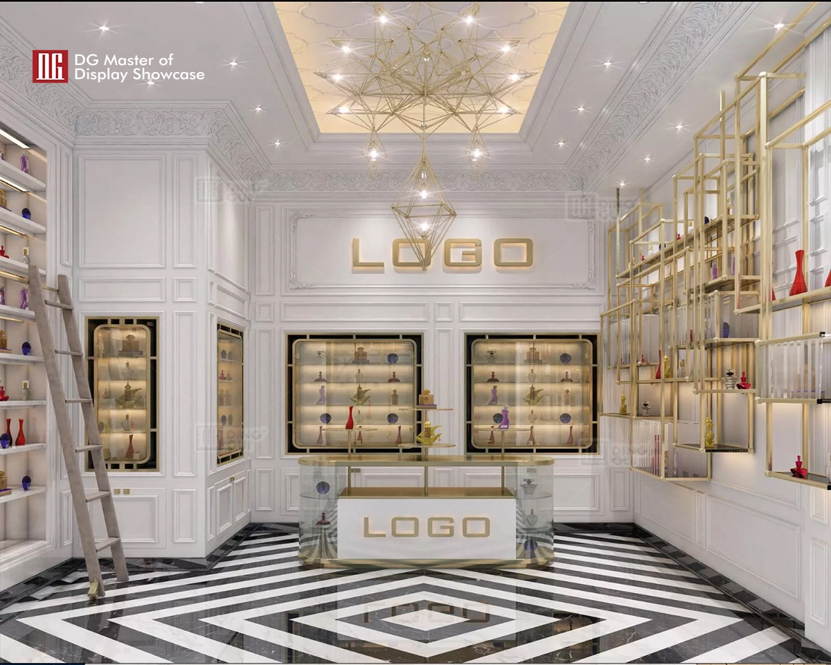 DG Showcase paparan kaunter minyak wangi mewah mewah mempunyai reka bentuk terbaharu 1