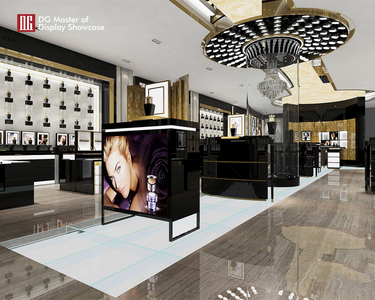 DG Showcase High End Custom Perfume Shop Display Showcases Design 1
