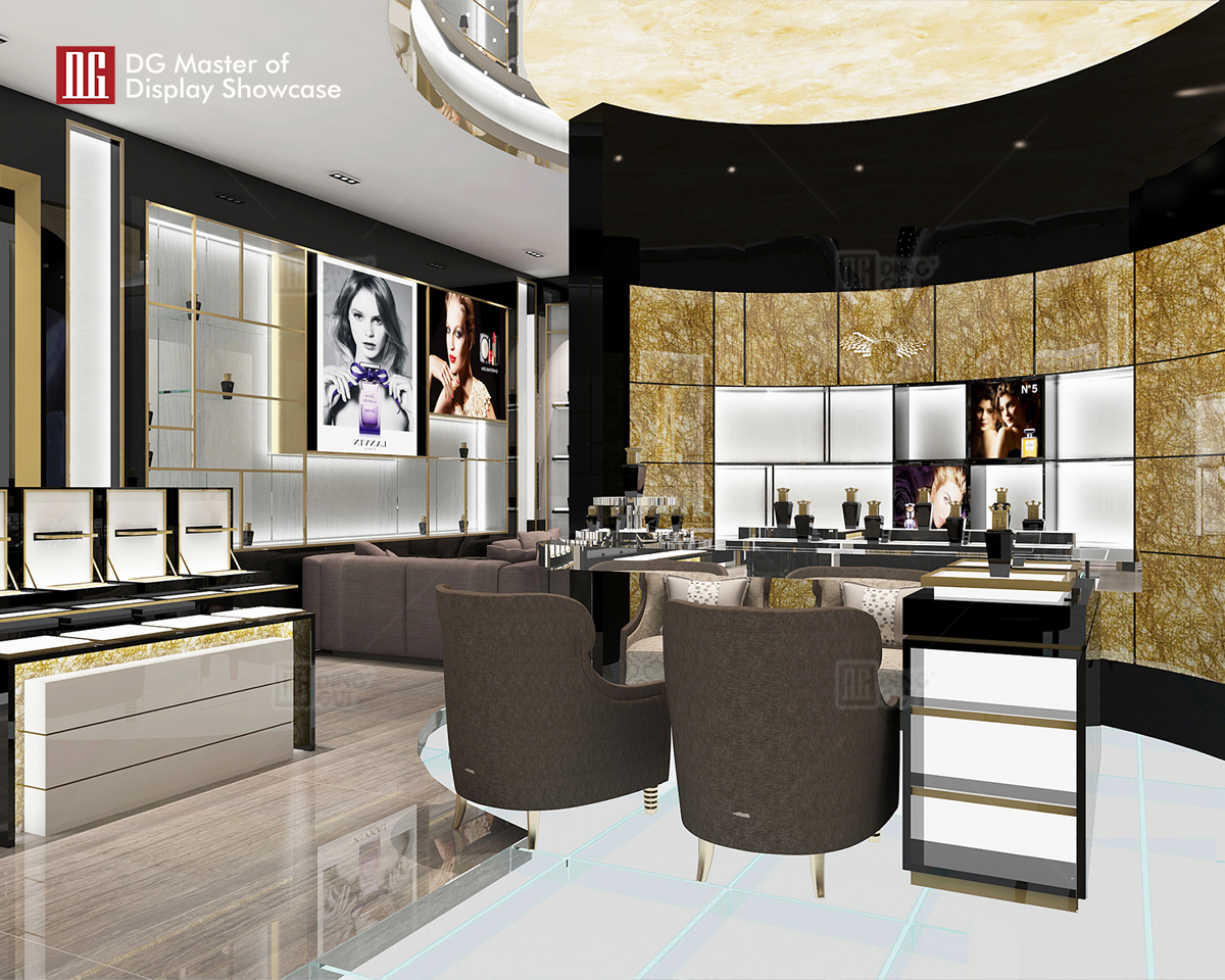 DG Showcase High End Custom Perfume Shop Display Showcases Design 10