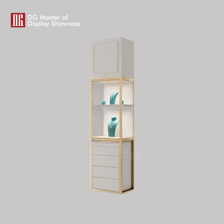 Top black corner display cabinet manufacturer | DG Display Showcase 7