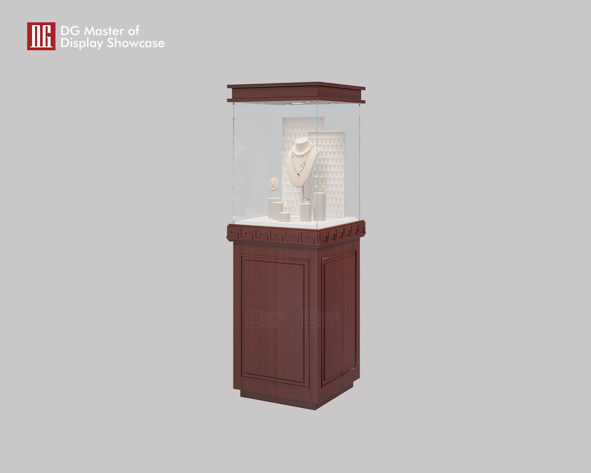 Custom free standing glass display case supplier Manufacturer | DG Display Showcase 8