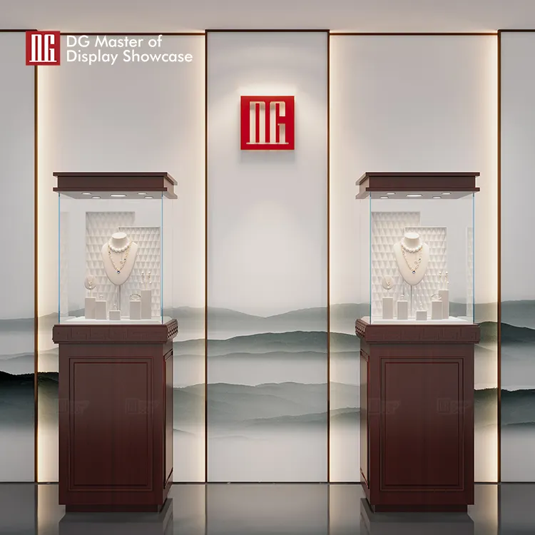 Custom free standing glass display case supplier Manufacturer | DG Display Showcase 5