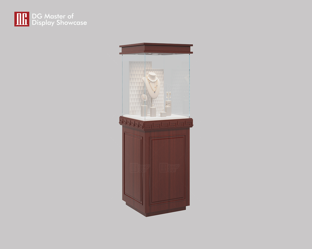 Custom free standing glass display case supplier Manufacturer | DG Display Showcase 7