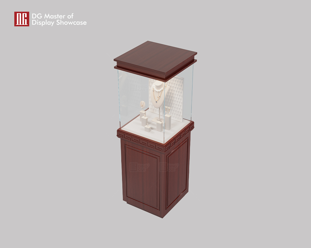 Custom free standing glass display case supplier Manufacturer | DG Display Showcase 9