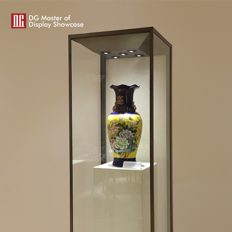 luxury upright glass display cabinet factory | DG Display Showcase 8