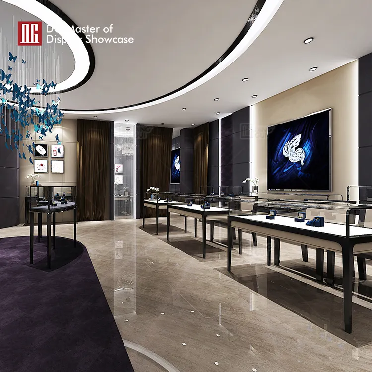 Luxury Jewelry Watch Display Showcase - Front Locking Glass Display Case 3