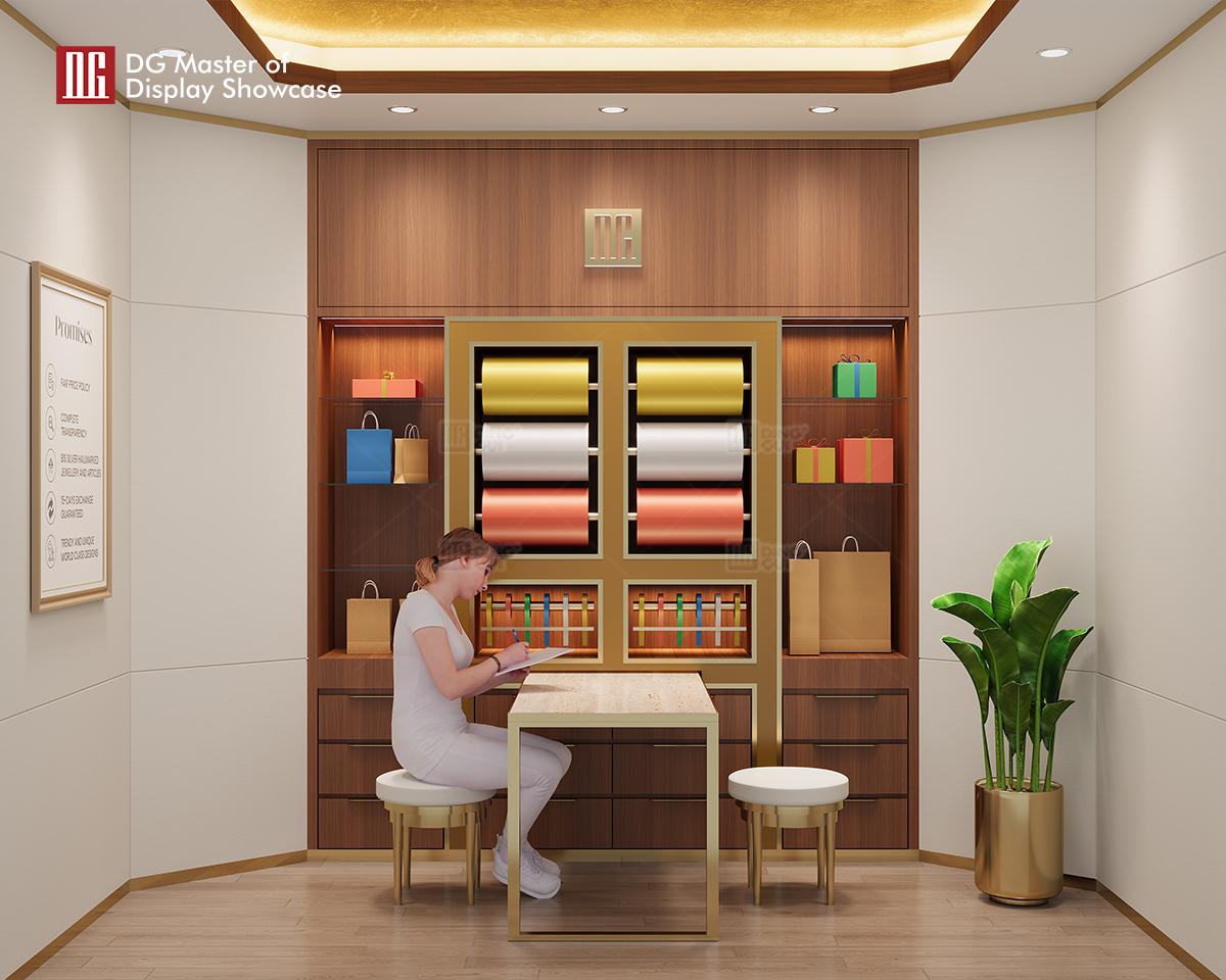 DG modern elegant VIP jewelry watch wall showcase 10