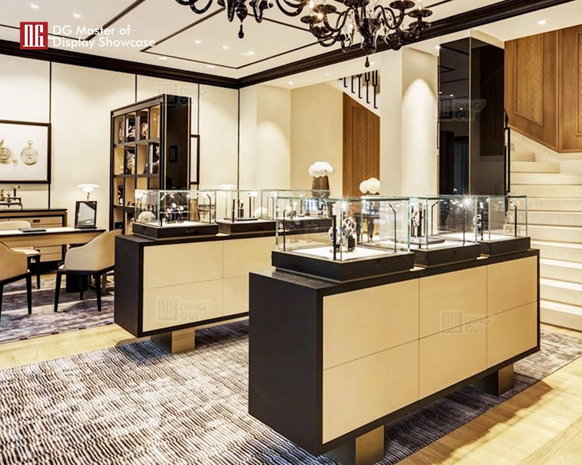DG showcase luxury watch display glass case custom store design decoration 7