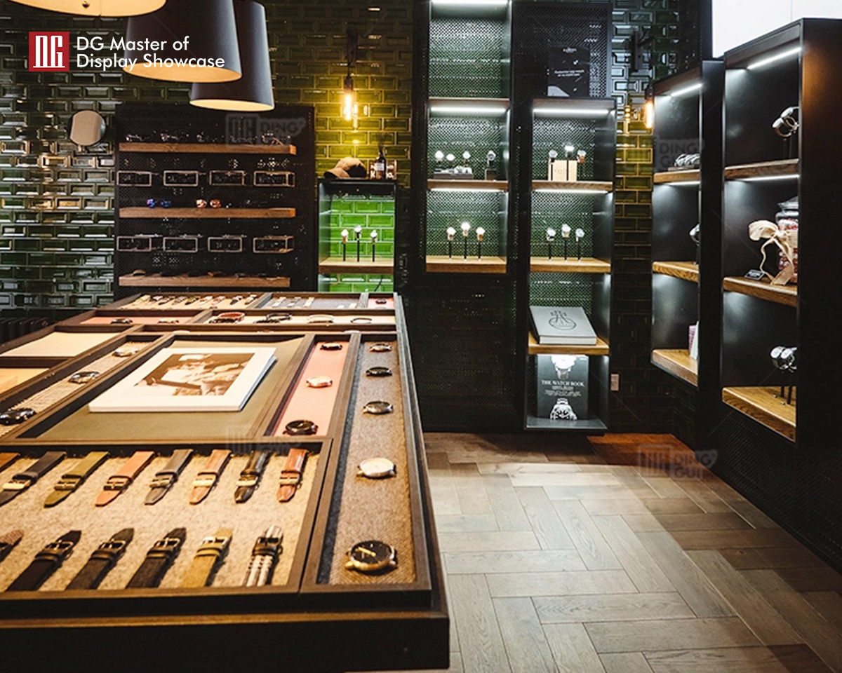 DG showcase high end luxury watch display showcase modernong magarbong shop counter design 9