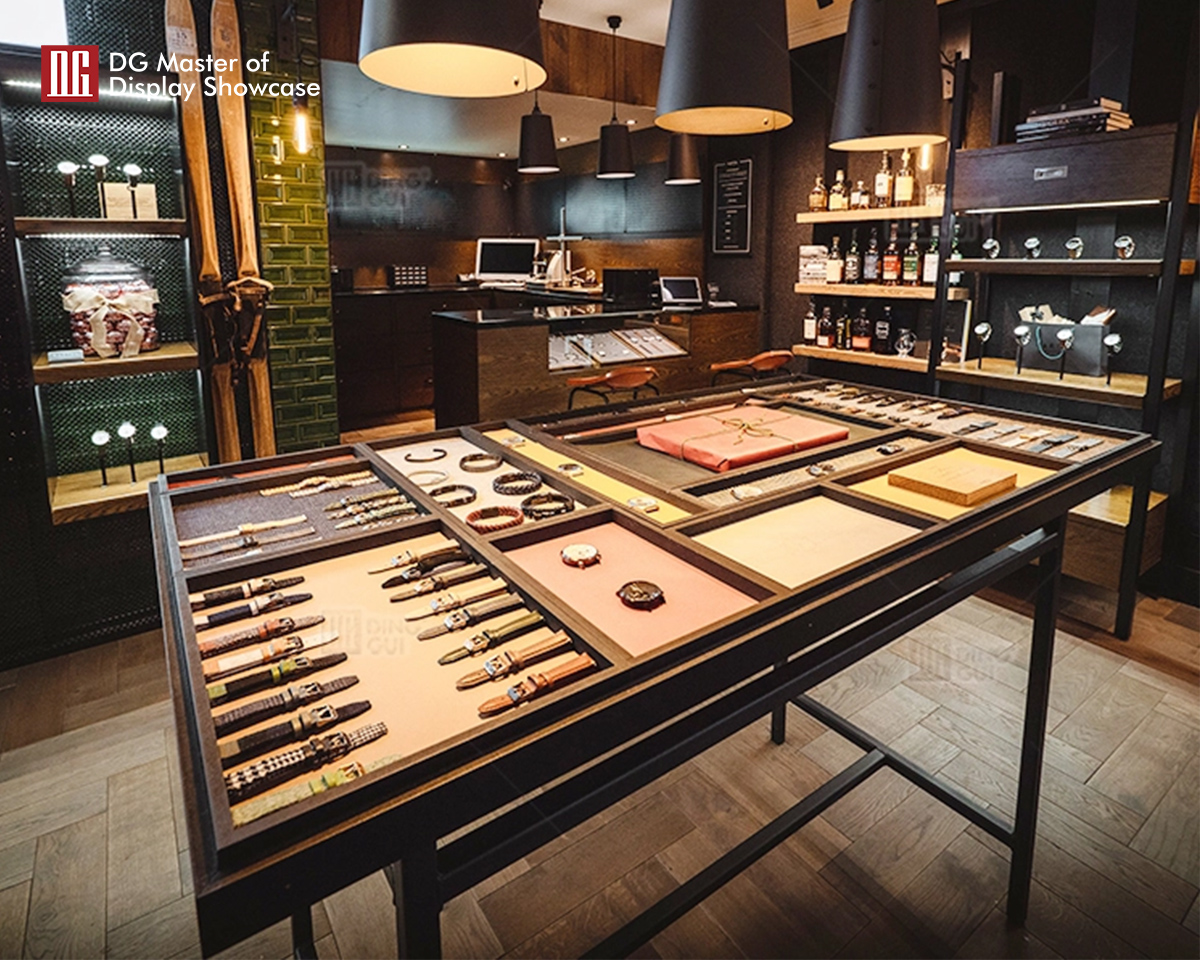 DG showcase high end luxury watch display showcase modernong magarbong shop counter design 7