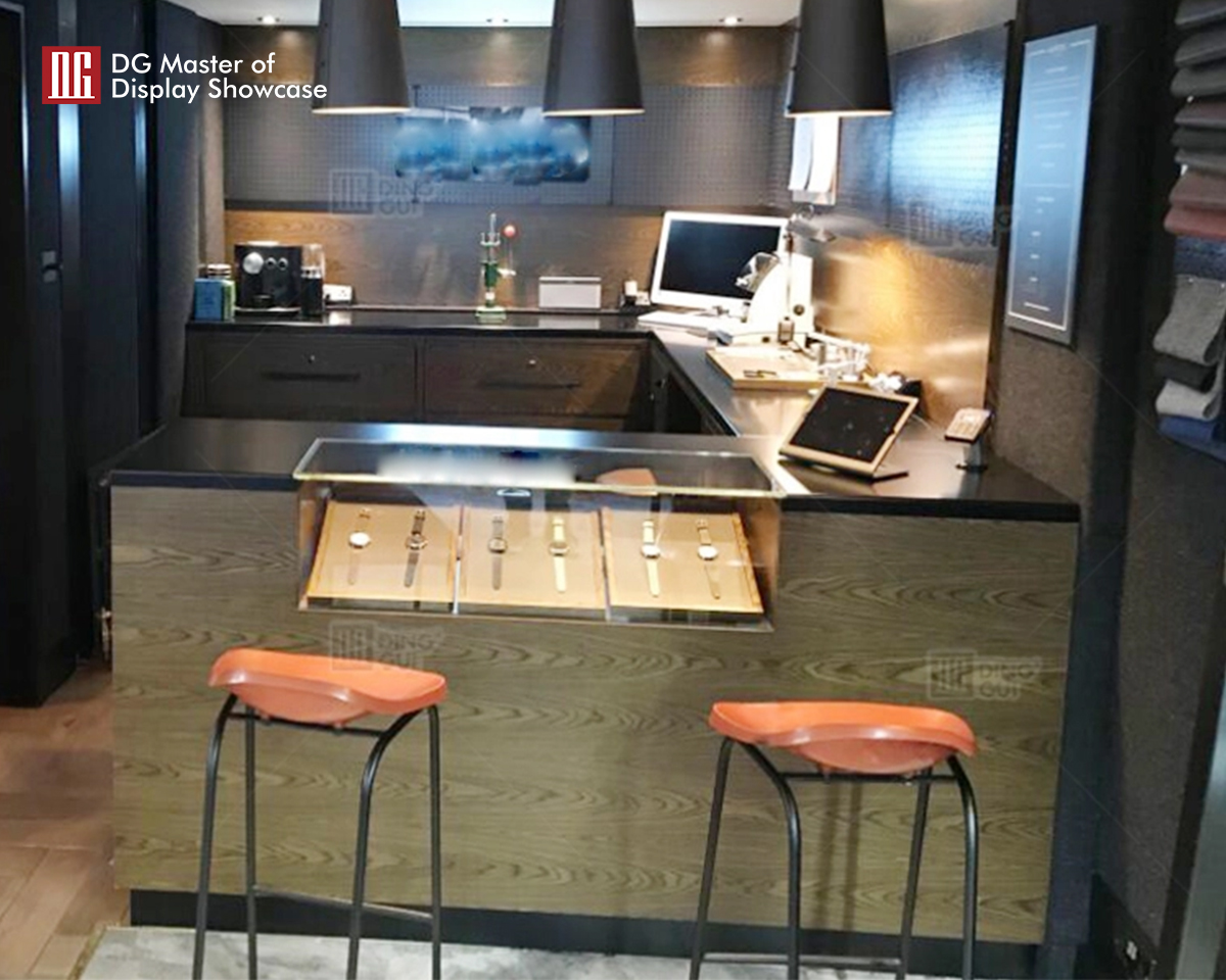 DG showcase brugerdefineret luksus ur display showcase udstilling dekoration producent fra Kina 10