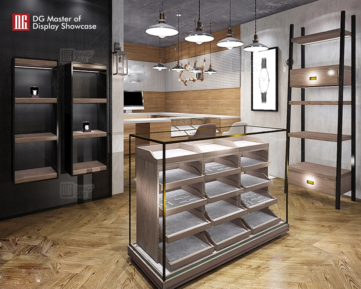 DG showcase brugerdefineret luksus ur display showcase udstilling dekoration producent fra Kina 7