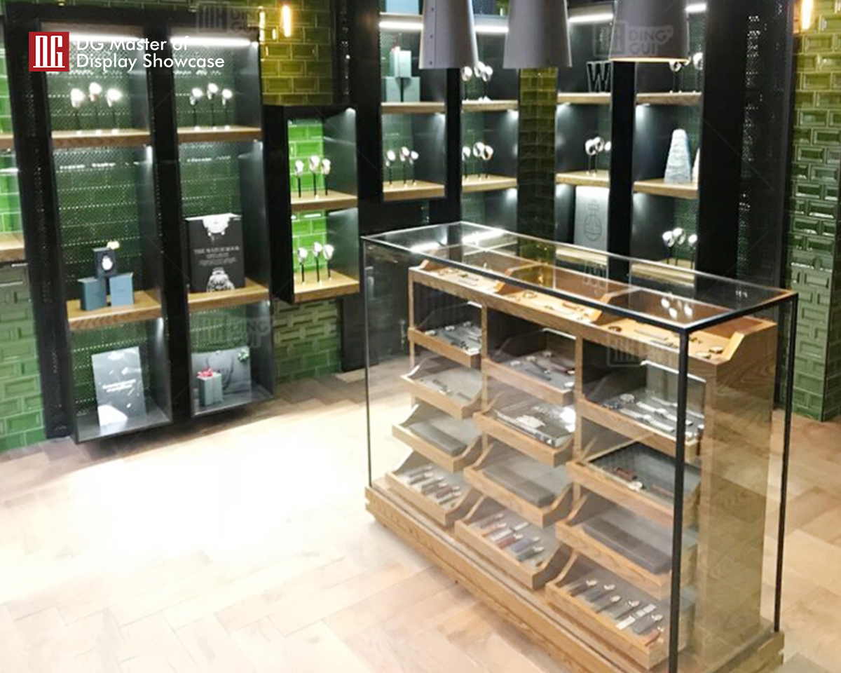 DG showcase brugerdefineret luksus ur display showcase udstilling dekoration producent fra Kina 8