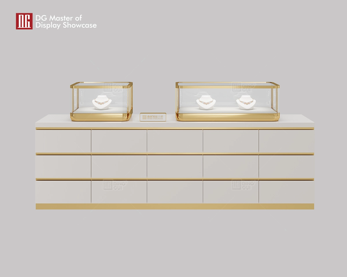 DG newly launches mirror steel high-end jewelry watch display cabinets 1
