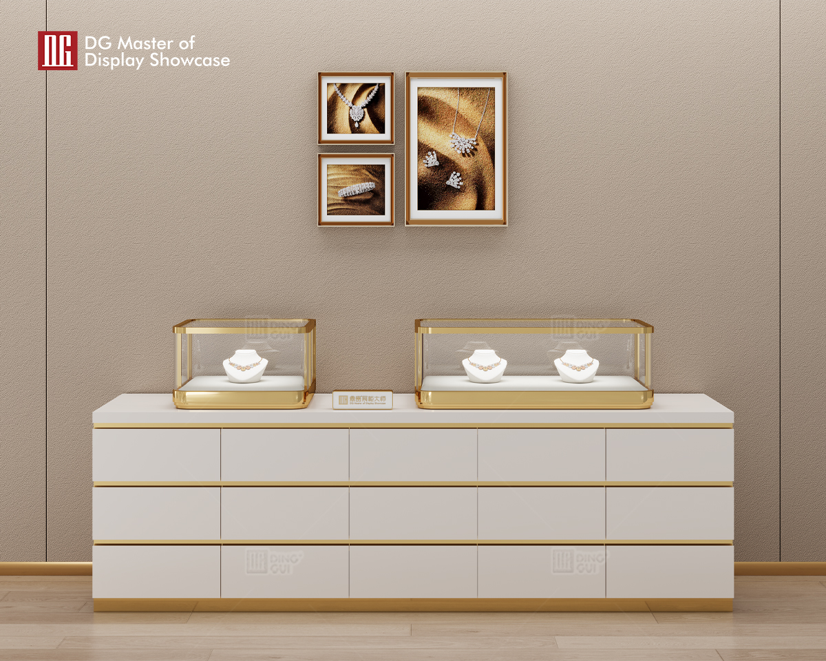 DG newly launches mirror steel high-end jewelry watch display cabinets 10