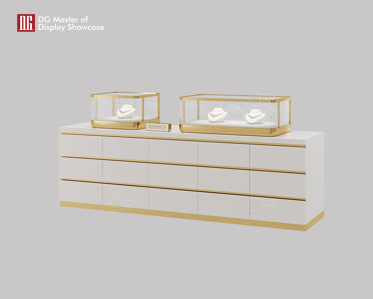 DG newly launches mirror steel high-end jewelry watch display cabinets 8