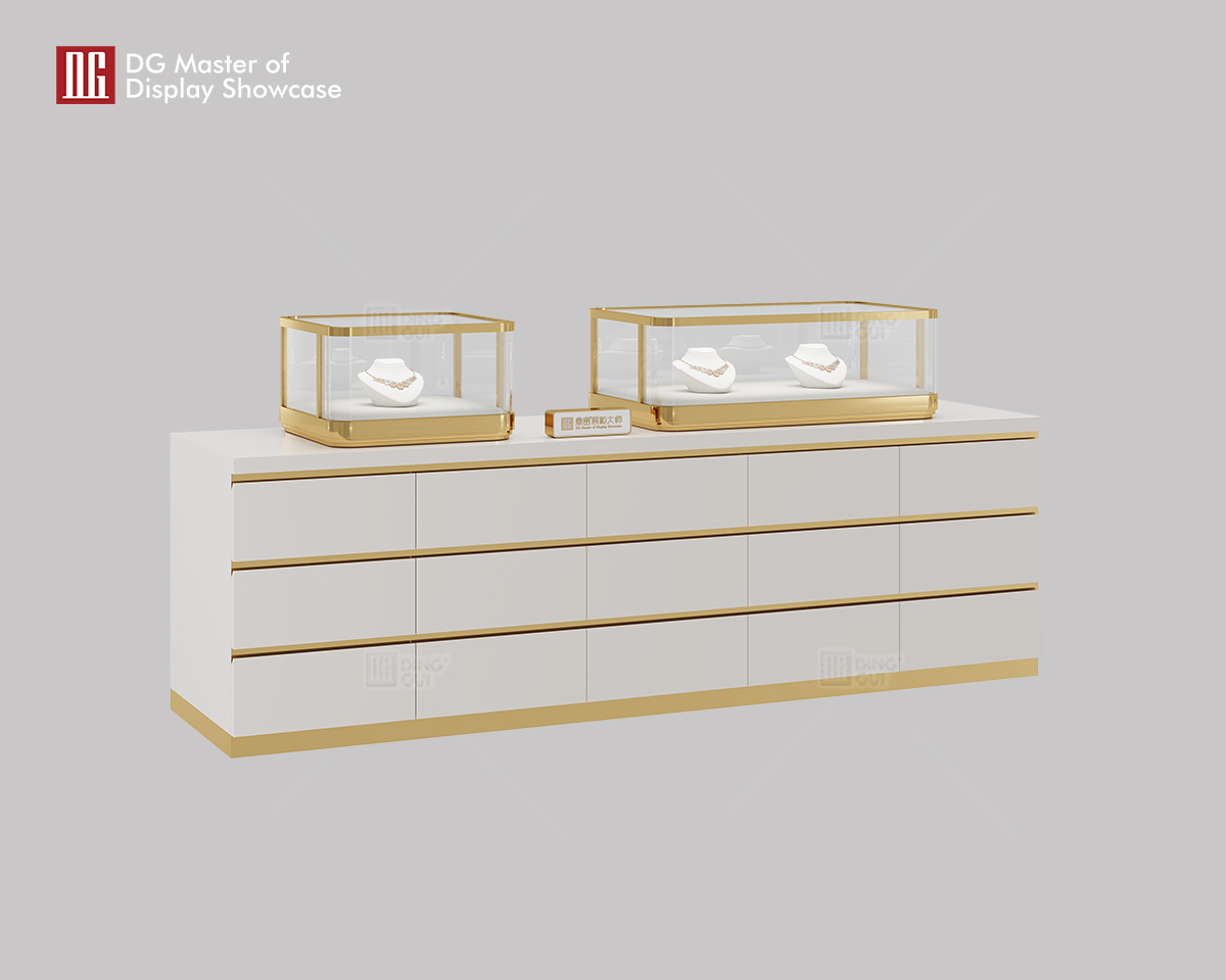 DG newly launches mirror steel high-end jewelry watch display cabinets 7