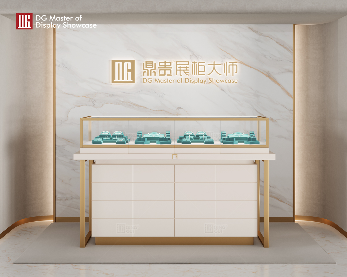 luxury front locking glass display cases supplier | DG Display Showcase 10