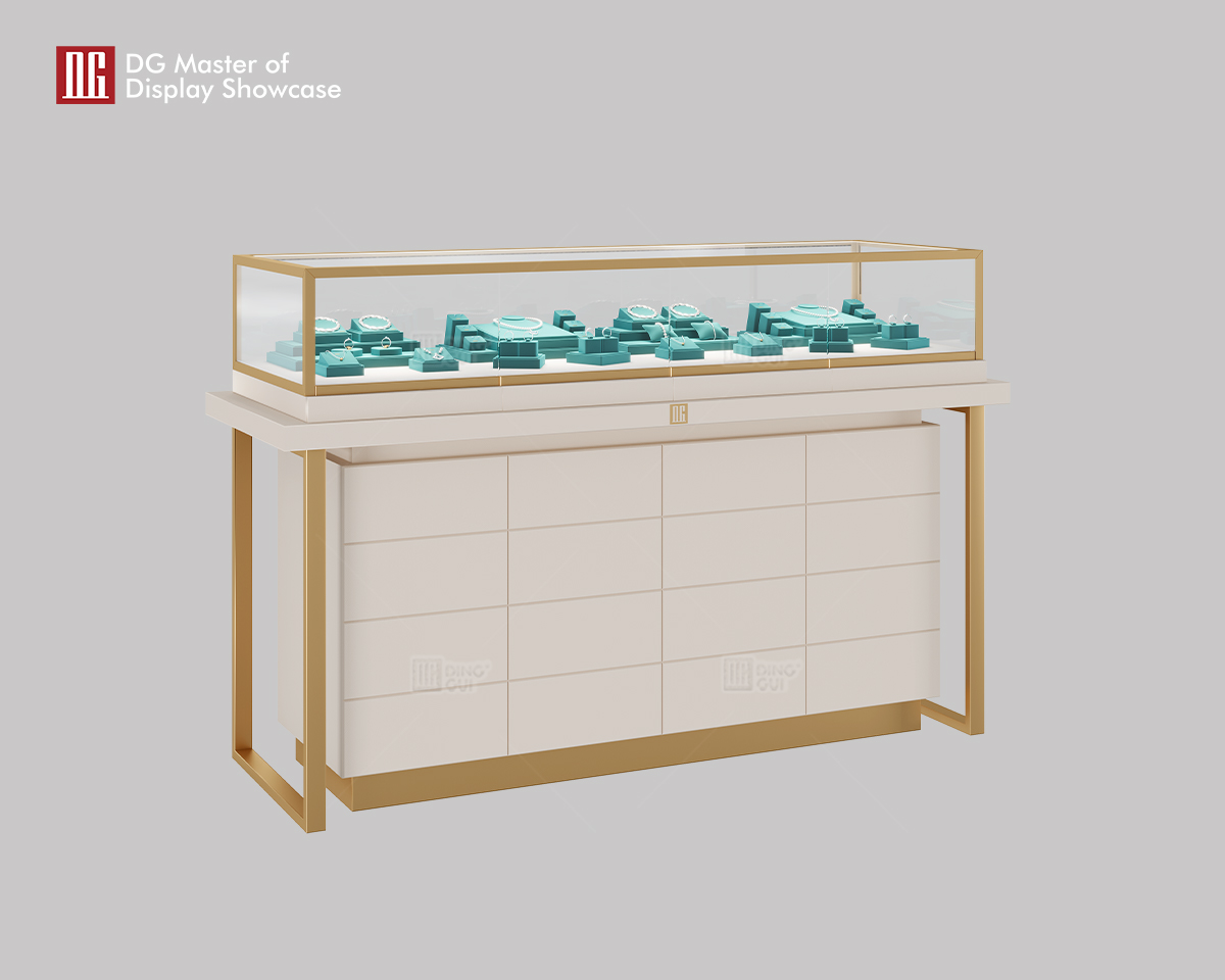 luxury front locking glass display cases supplier | DG Display Showcase 8