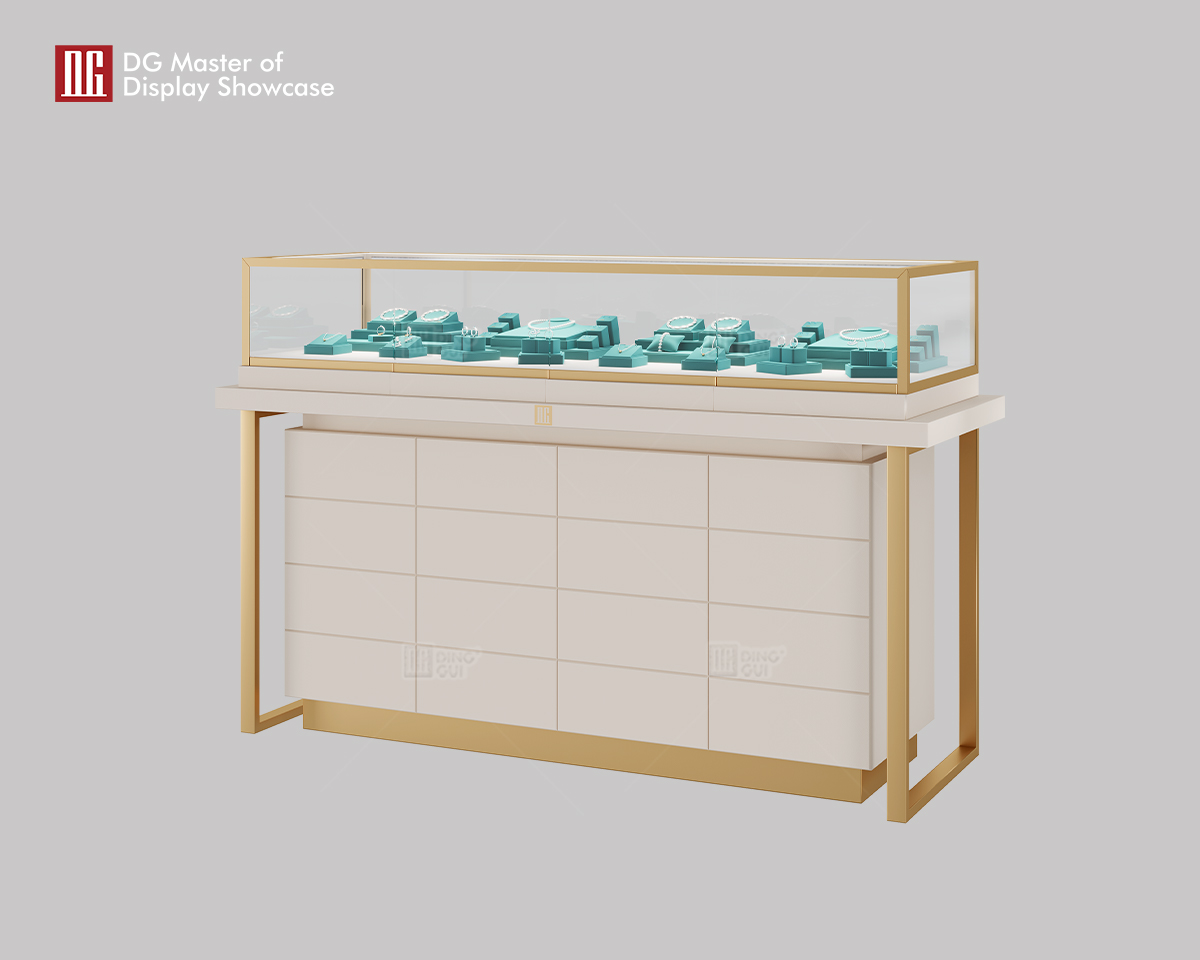 luxury front locking glass display cases supplier | DG Display Showcase 9