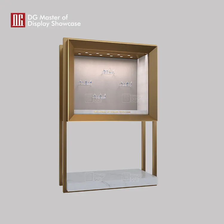 High-End Jewelry Display Showcase with LED Lights 4