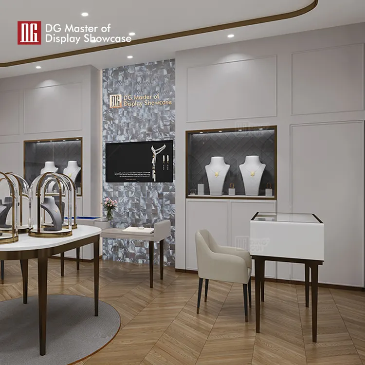 Stylish Jewelry Showcase with Intelligent Lighting and Electronic Lock 5