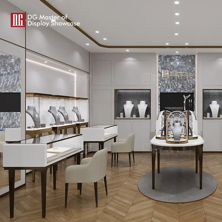 Stylish Jewelry Showcase with Intelligent Lighting and Electronic Lock 3