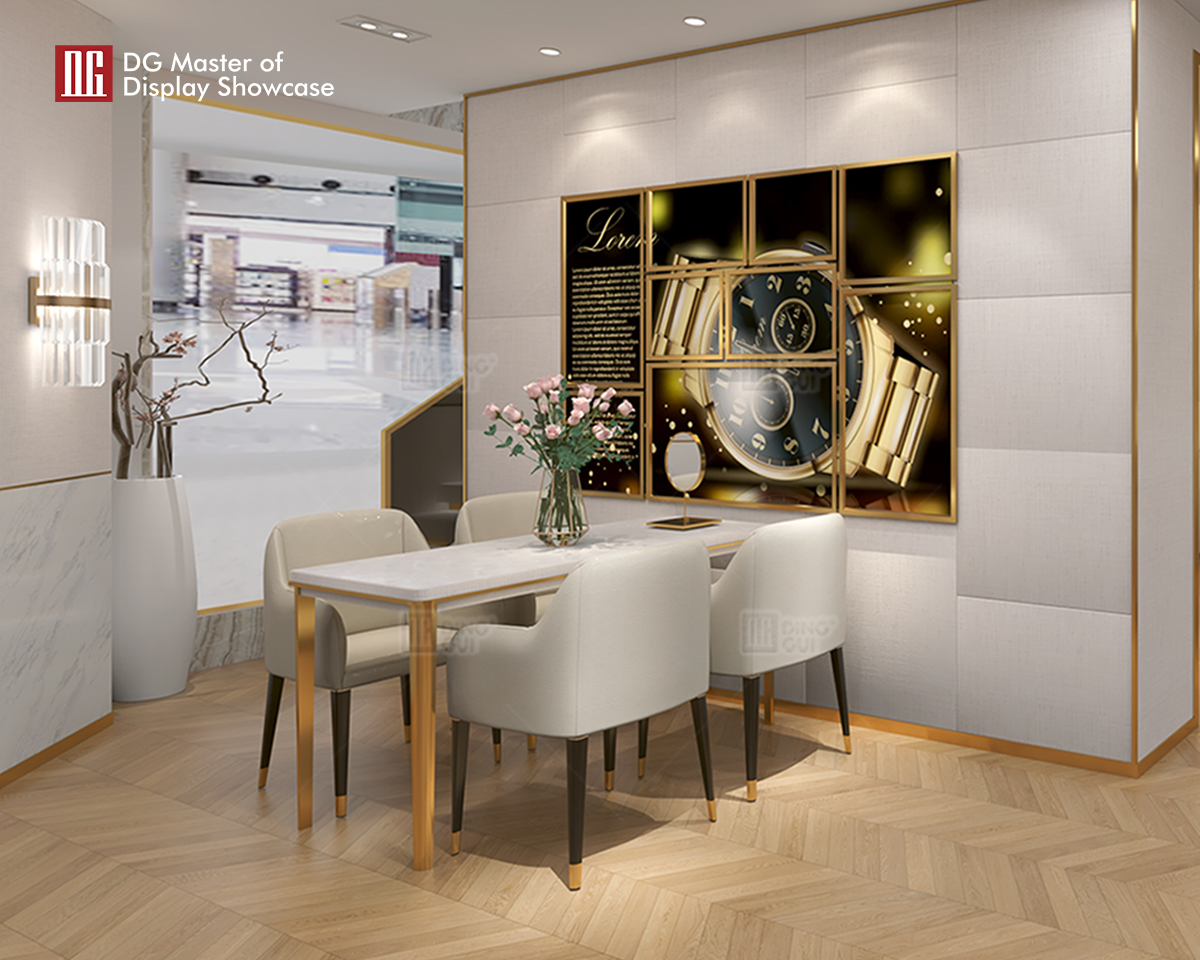 DG Showcase High end Alahas Display Karanasan Tindahan ng Mesa Dekorasyon ng Muwebles1 8