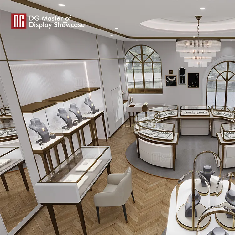 Stylish Jewelry Showcase with Intelligent Lighting and Electronic Lock 4