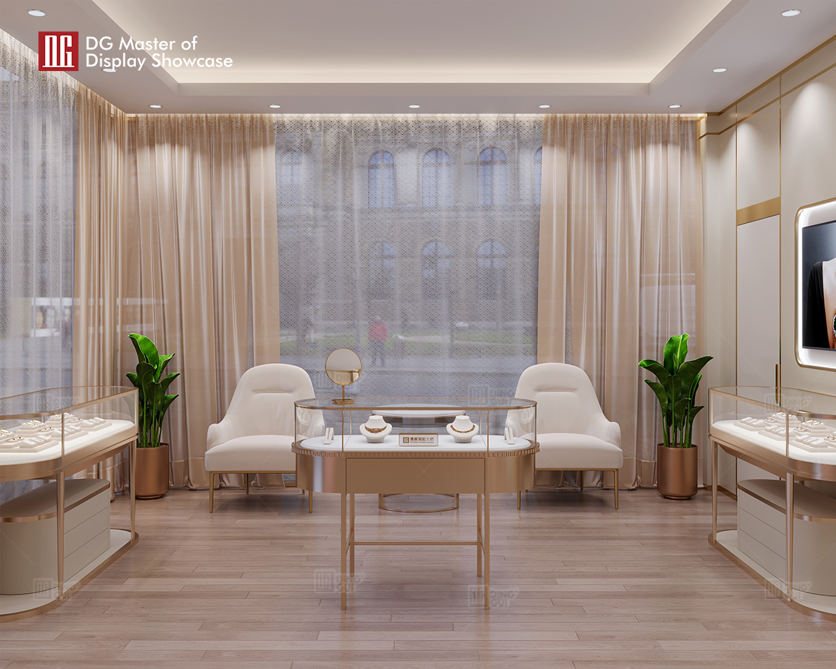 DG Showcase Luxury Jewelry Watch Showcase Display Stainless steel Unique Cabinets 10