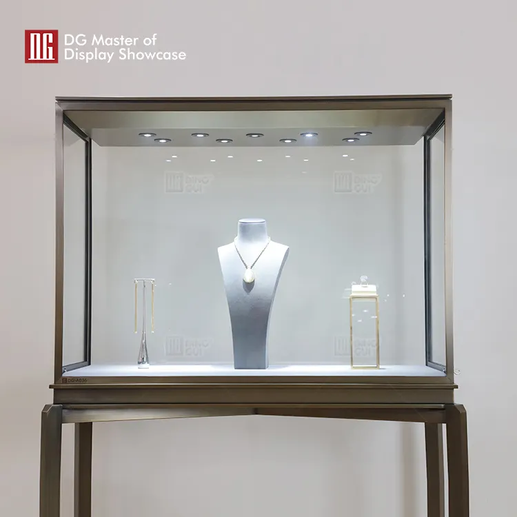 customized gold jewellery showroom design company | DG Display Showcase 3