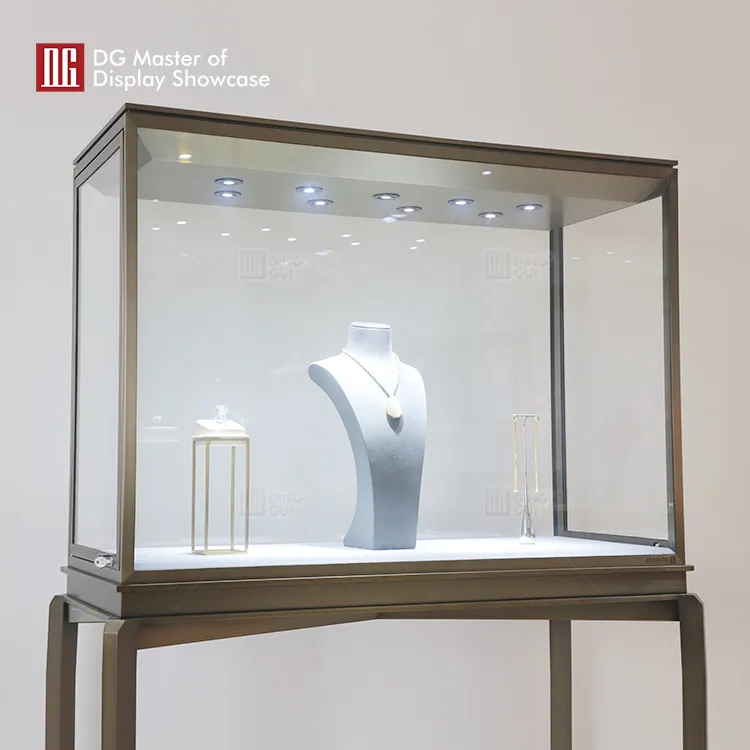 customized gold jewellery showroom design company | DG Display Showcase 4