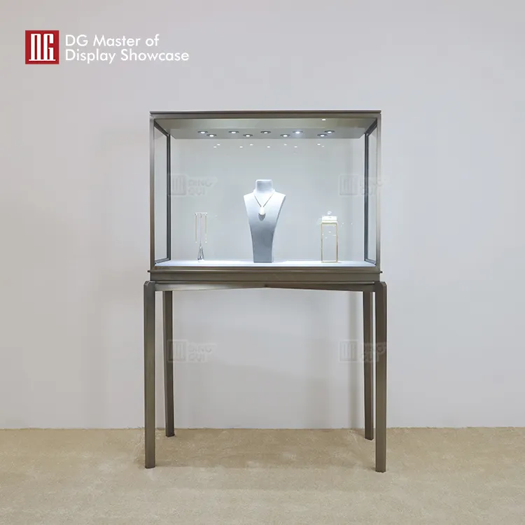 customized gold jewellery showroom design company | DG Display Showcase 2