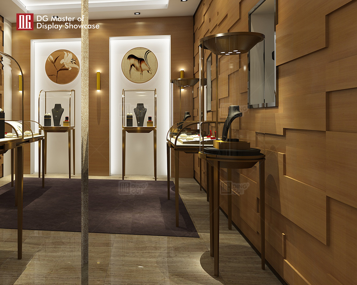 DG Showcase Custom Luxury Jewelry Watch Display Cabinets Factory Production 10