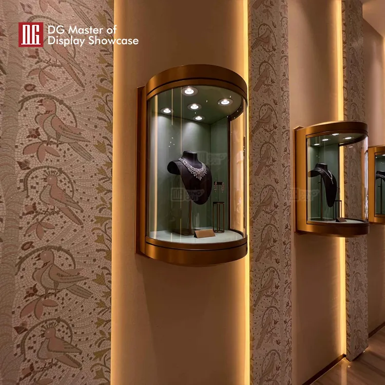 DG Semi-Circular Hanging Jewelry & Watch Display Cabinet: Space-Saving & Elegant 5