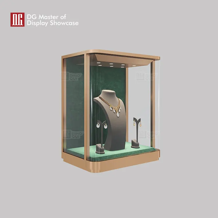 Bepoke black tall display cabinet factory | DG Display Showcase 2