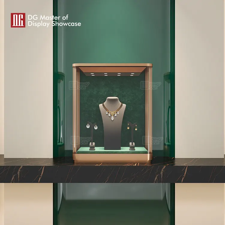 Bepoke black tall display cabinet factory | DG Display Showcase 5